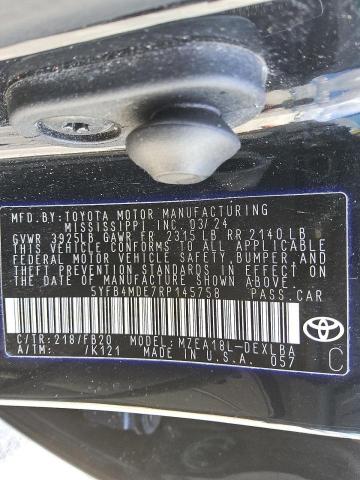 5YFB4MDE7RP145758 - 2024 TOYOTA COROLLA LE BLACK photo 12