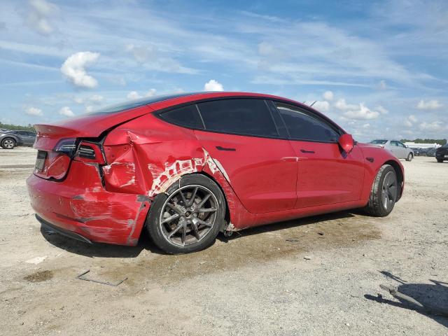 5YJ3E1EA8MF908452 - 2021 TESLA MODEL 3 RED photo 3