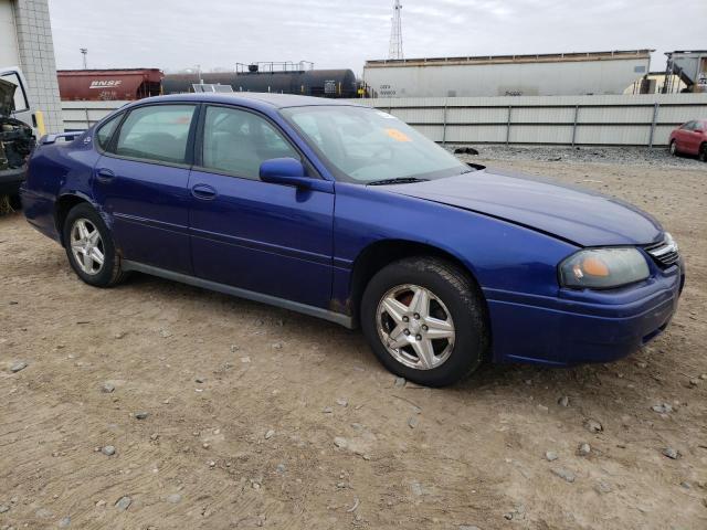 2G1WF52E259385596 - 2005 CHEVROLET IMPALA BLUE photo 4