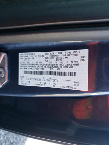 1FMCU9HD2JUB93349 - 2018 FORD ESCAPE SEL 蓝色 照片 14