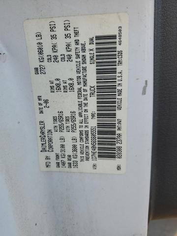 1D7HE48N56S605551 - 2006 DODGE DAKOTA QUAD SLT WHITE photo 13