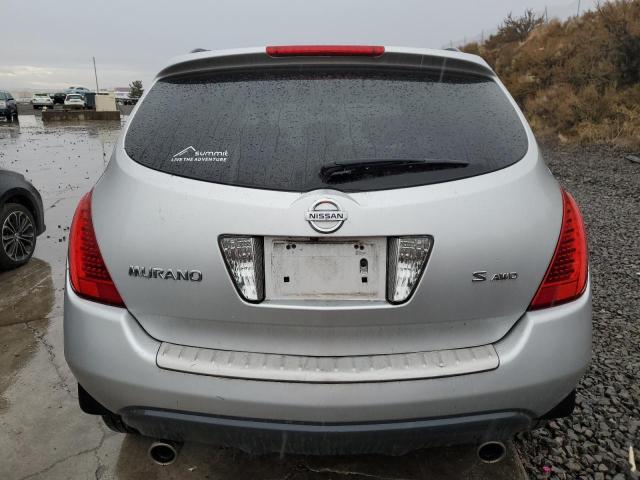 JN8AZ08WX7W621924 - 2007 NISSAN MURANO SL SILVER photo 6