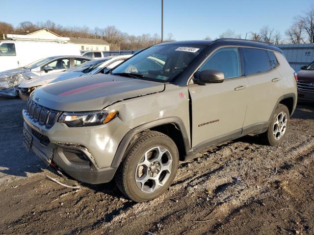 3C4NJDDBXNT171810 - 2022 JEEP COMPASS TRAILHAWK GRAY photo 1