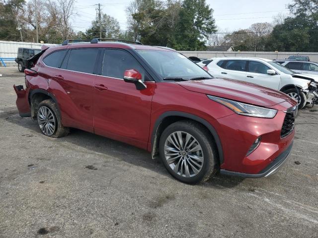 5TDFZRBH7MS072629 - 2021 TOYOTA HIGHLANDER PLATINUM RED photo 4