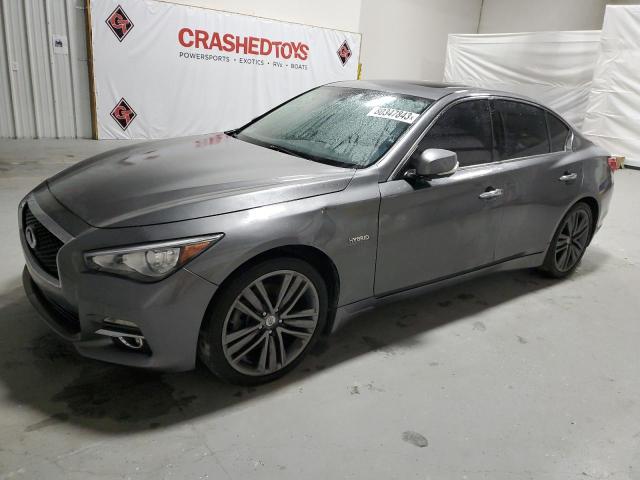 JN1AV7ARXGM530025 - 2016 INFINITI Q50 HYBRID GRAY photo 1