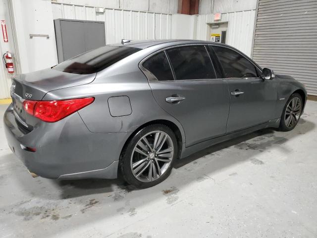 JN1AV7ARXGM530025 - 2016 INFINITI Q50 HYBRID GRAY photo 3