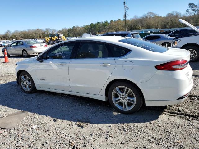 3FA6P0LU1JR102788 - 2018 FORD FUSION SE HYBRID WHITE photo 2