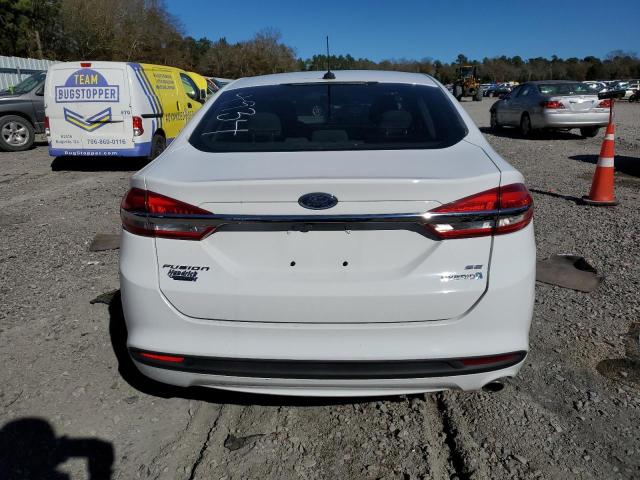 3FA6P0LU1JR102788 - 2018 FORD FUSION SE HYBRID WHITE photo 6