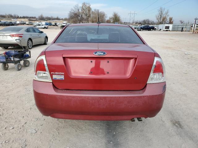 3FAHP06Z87R166920 - 2007 FORD FUSION S RED photo 6