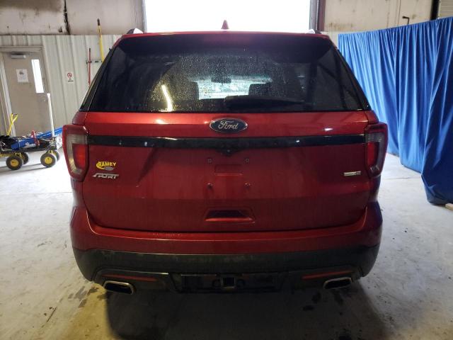 1FM5K8GT5GGA06727 - 2016 FORD EXPLORER SPORT RED photo 6