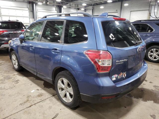 JF2SJADC0GH442337 - 2016 SUBARU FORESTER 2.5I PREMIUM BLUE photo 2