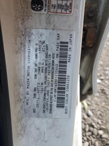 JM1BM1W31F1230640 - 2015 MAZDA 3 GRAND TOURING თეთრი ფოტო 12