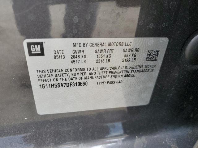 1G11H5SA7DF310660 - 2013 CHEVROLET MALIBU LTZ 灰色 照片 12