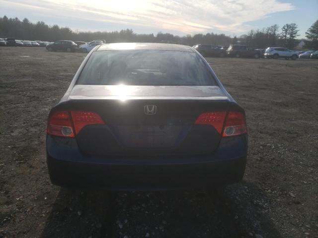 2HGFA16558H527346 - 2008 HONDA CIVIC LX BLUE photo 6