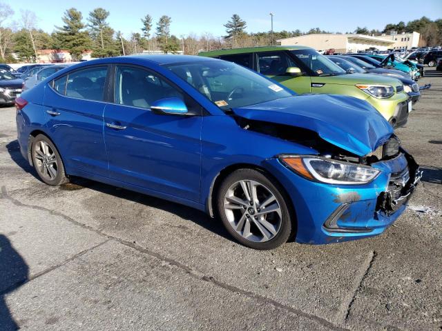 KMHD84LF9HU315994 - 2017 HYUNDAI ELANTRA SE BLUE photo 4