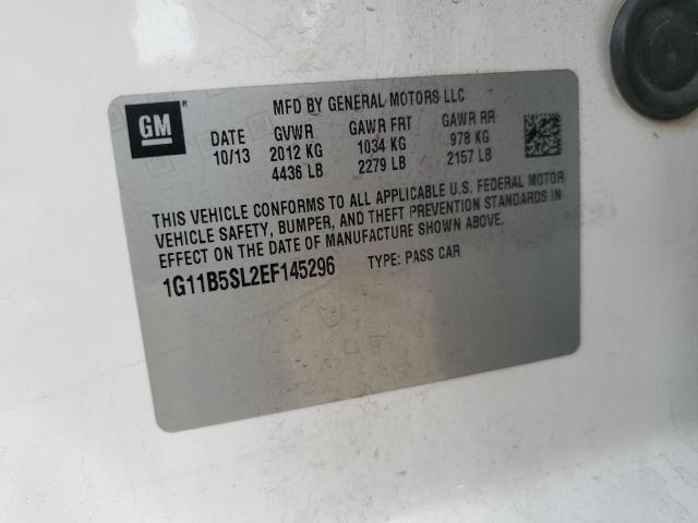 1G11B5SL2EF145296 - 2014 CHEVROLET MALIBU LS თეთრი ფოტო 12