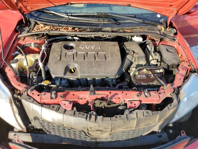 2T1BU4EE6AC492954 - 2010 TOYOTA COROLLA BASE RED photo 11