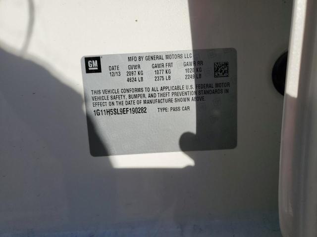 1G11H5SL9EF190282 - 2014 CHEVROLET MALIBU LTZ თეთრი ფოტო 12