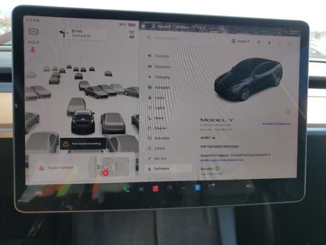 7SAYGDEE3RA222881 - 2024 TESLA MODEL Y GRAY photo 9