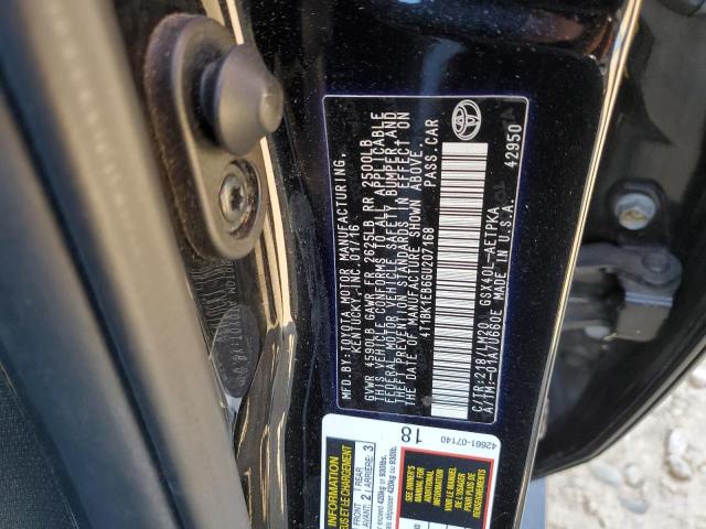 4T1BK1EB6GU207168 - 2016 TOYOTA AVALON XLE BLACK photo 12