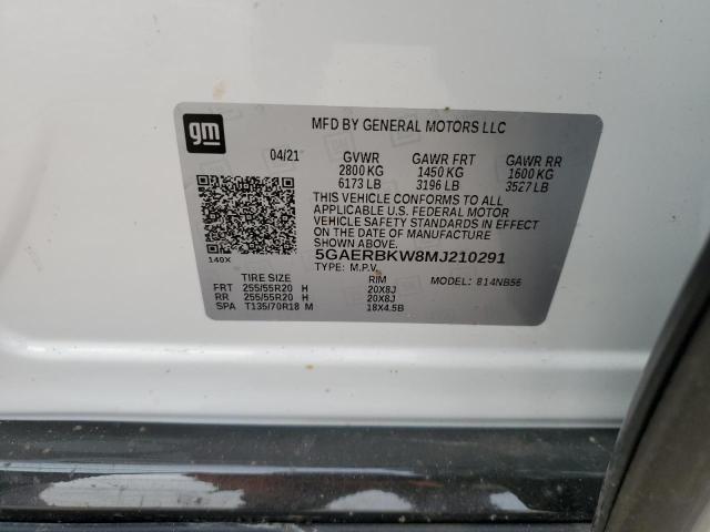 5GAERBKW8MJ210291 - 2021 BUICK ENCLAVE ESSENCE 白色 照片 13