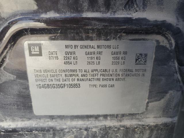 1G4GB5G35GF105853 - 2016 BUICK LACROSSE 棕色 照片 12