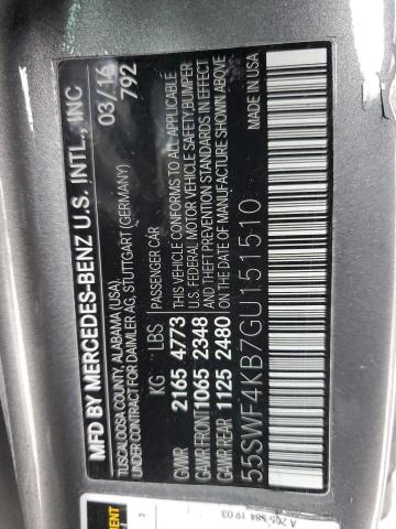 55SWF4KB7GU151510 - 2016 MERCEDES-BENZ C 300 4MATIC GRAY photo 23