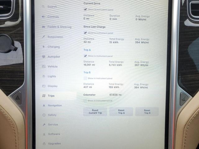 5YJSA1E4XFF107932 - 2015 TESLA MODEL S შავი ფოტო 9