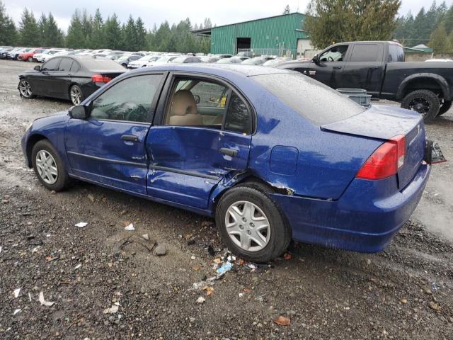 2HGES16365H578759 - 2005 HONDA CIVIC DX VP BLUE photo 2
