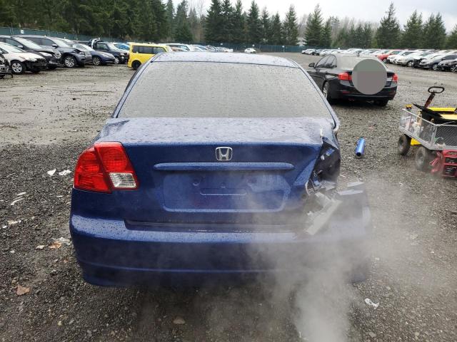2HGES16365H578759 - 2005 HONDA CIVIC DX VP BLUE photo 6
