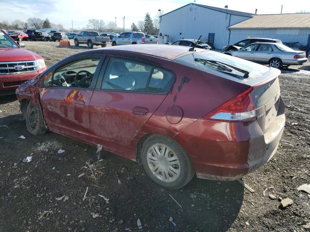 JHMZE2H54AS001208 - 2010 HONDA INSIGHT LX MAROON photo 2