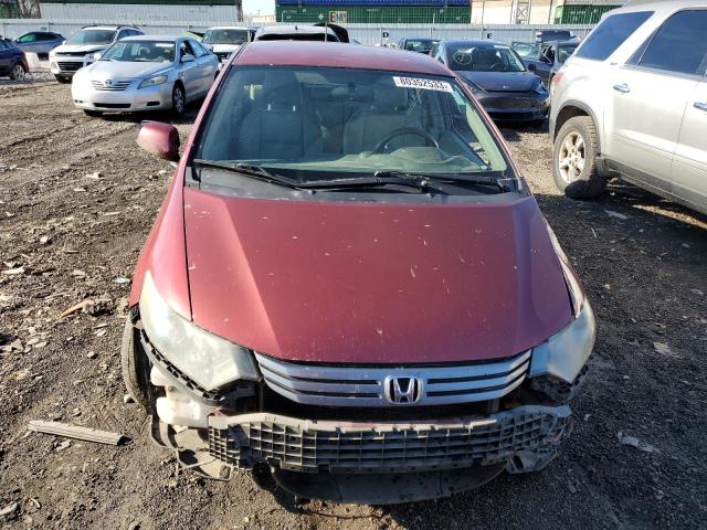 JHMZE2H54AS001208 - 2010 HONDA INSIGHT LX MAROON photo 5