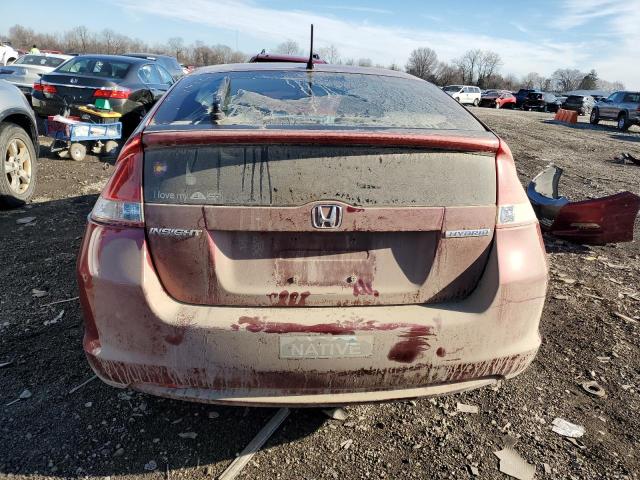 JHMZE2H54AS001208 - 2010 HONDA INSIGHT LX MAROON photo 6