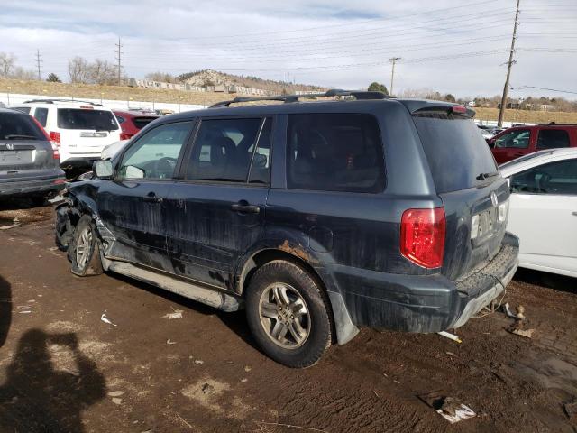 5FNYF18545B002687 - 2005 HONDA PILOT EXL BLUE photo 2