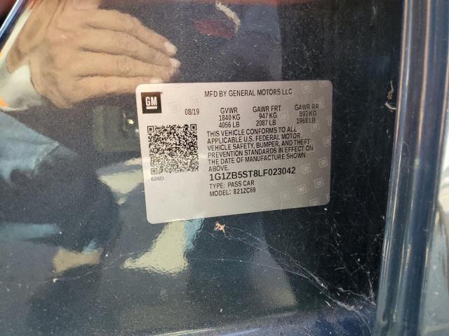 1G1ZB5ST8LF023042 - 2020 CHEVROLET MALIBU LS Сұр фото 12