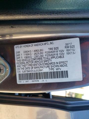 5J8TB4H31JL002841 - 2018 ACURA RDX Boz foto 13