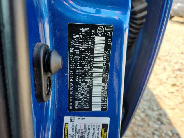 2T1BU4EE5AC226874 - 2010 TOYOTA COROLLA BASE 蓝色 照片 12