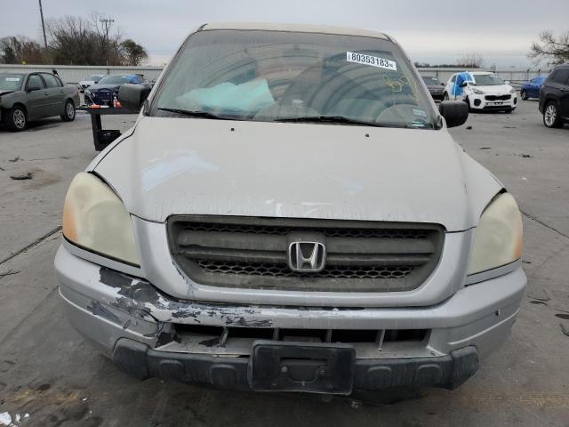 2HKYF18154H519235 - 2004 HONDA PILOT LX SILVER photo 5