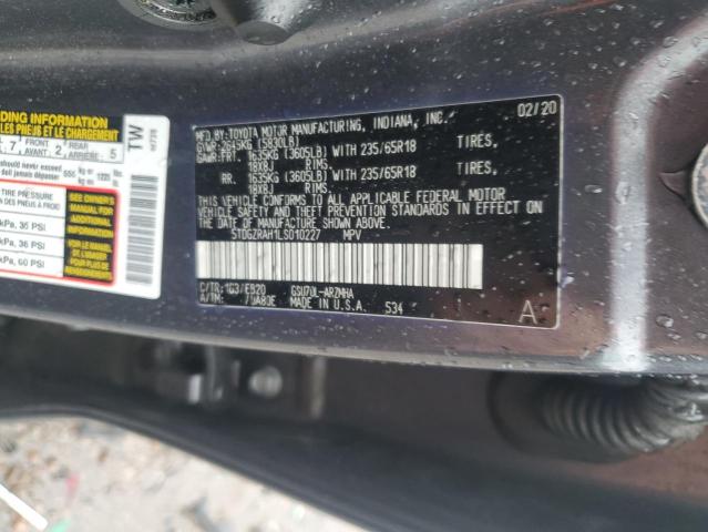 5TDGZRAH1LS010227 - 2020 TOYOTA HIGHLANDER XLE ნაცრისფერი ფოტო 13