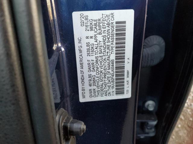 19UUB2F40LA004485 - 2020 ACURA TLX TECHNOLOGY ლურჯი ფოტო 13