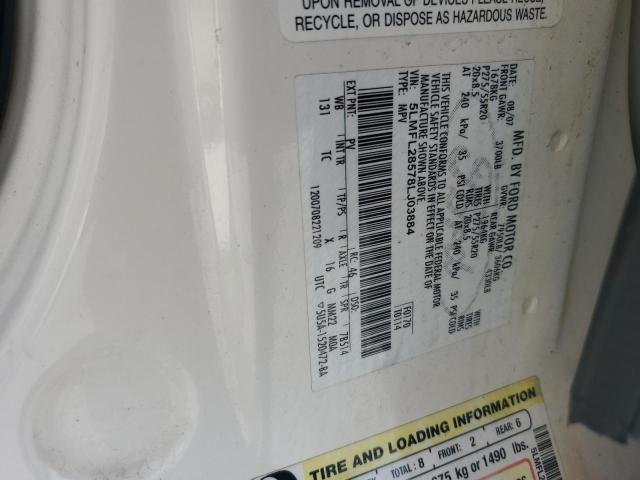 5LMFL28578LJ03884 - 2008 LINCOLN NAVIGATOR L თეთრი ფოტო 13