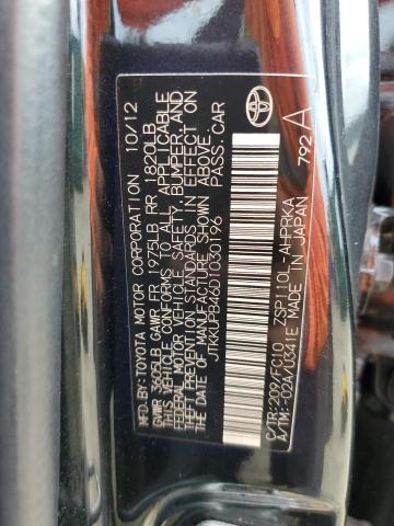 JTKKUPB46D1030196 - 2013 TOYOTA SCION XD BLACK photo 12