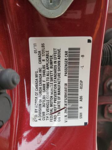 2HGFA1F52BH544158 - 2011 HONDA CIVIC LX 勃艮第红 照片 13