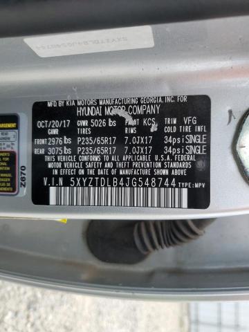 5XYZTDLB4JG548744 - 2018 HYUNDAI SANTA FE SPORT SILVER photo 13