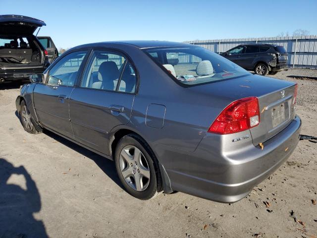 2HGES26765H538285 - 2005 HONDA CIVIC EX GRAY photo 2