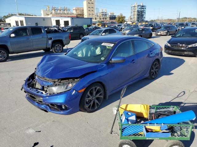 2HGFC2F83LH594319 - 2020 HONDA CIVIC SPORT BLUE photo 1