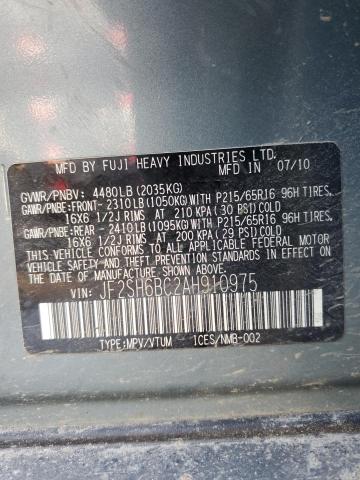 JF2SH6BC2AH910975 - 2010 SUBARU FORESTER XS Azul foto 13