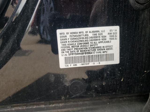 5FRYD4H48FB006417 - 2015 ACURA MDX TECHNOLOGY Negro foto 13