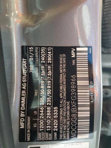 WDCGG8JBXFG398966 - 2015 MERCEDES-BENZ GLK 350 4MATIC SILVER photo 13