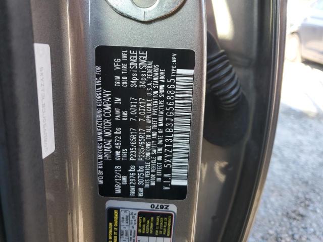 5XYZT3LB3JG568865 - 2018 HYUNDAI SANTA FE S 灰色 照片 14